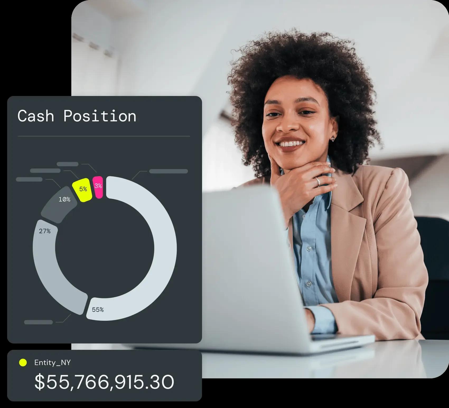 Image of a CIO using the Kyriba platform to drive greater security