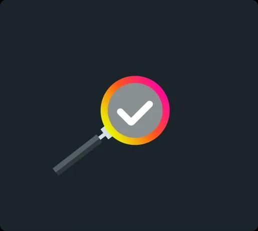 Icon of a magnifying glass illustrating that Kyriba's Agentic AI calls are fully auditable, and reasoning steps are transparently traced and visible to the user