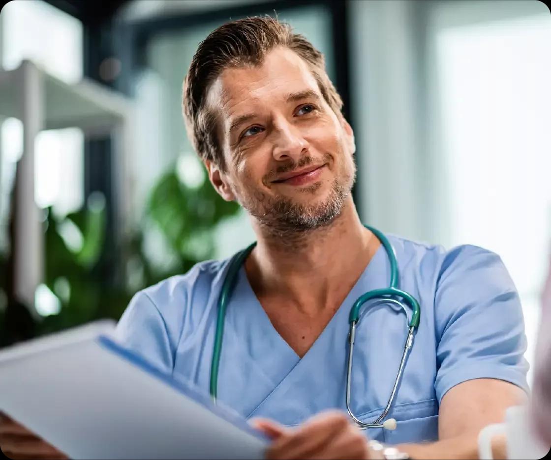 Image of a healthcare professional working