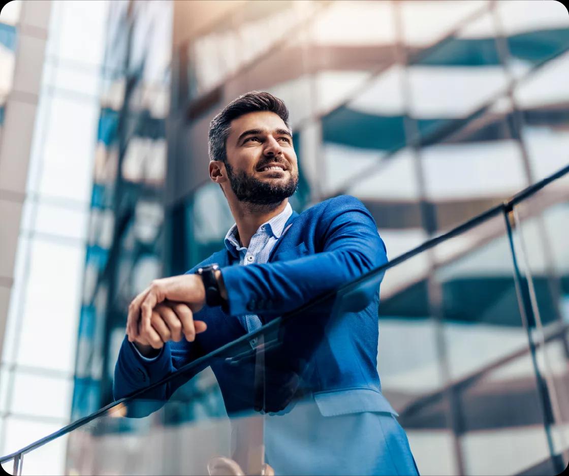 Image of a CFO in a city
