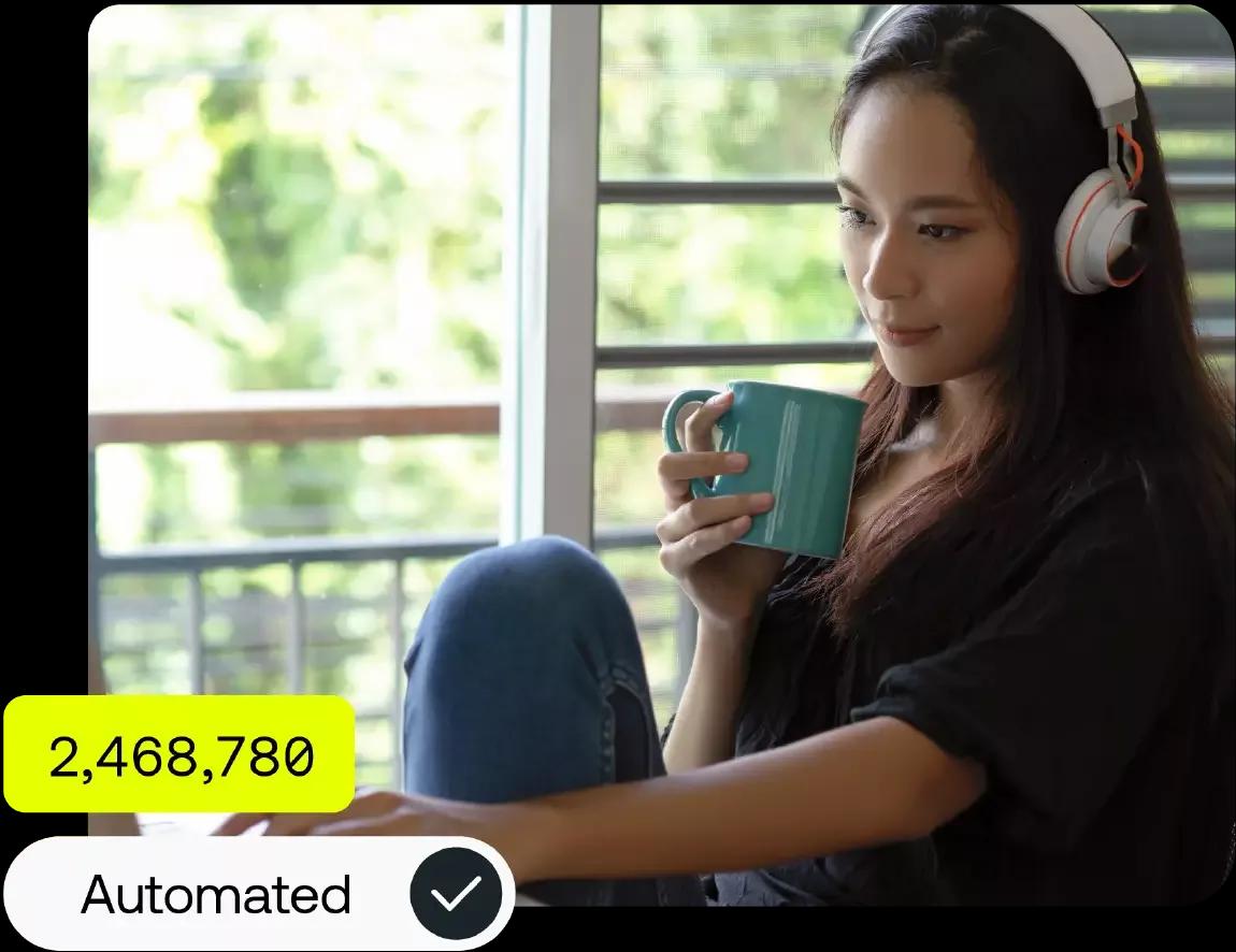 Image of a finance leader using advanced payment controls through Kyriba's automated payments platform